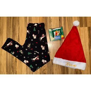 WINNIE THE POOH Bells Mug (no Sound) Nice Santa Hat Girls Christmas Leggings 18‎
